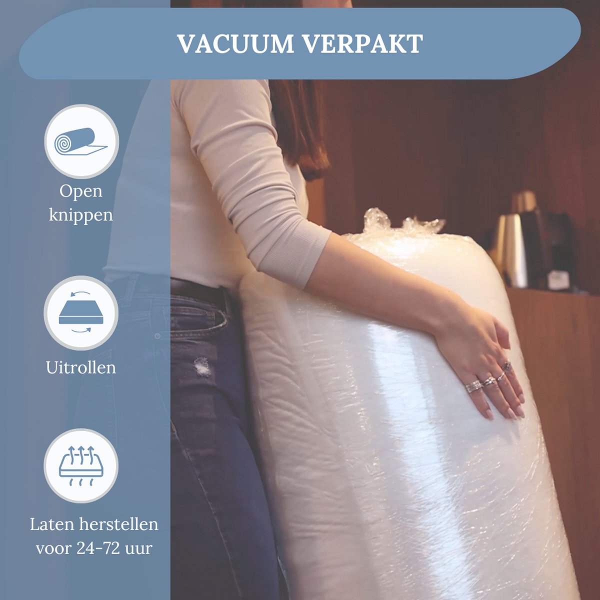 Baby matras 55x110 cm - ledikant - 10 cm dik - koudschuim HR+ - ventilerend - medium hardheid - anti-allergisch - afritsbaar en wasbare hoes - CertiPUR® en Okoetex gecertificeerd – foto 5
