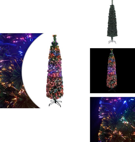 vidaXL Éclairage à fibre optique pour sapin de Noël - 120 cm - 135 branches - 5 couleurs - Efficacité énergétique - Sapin de Noël décoratif
