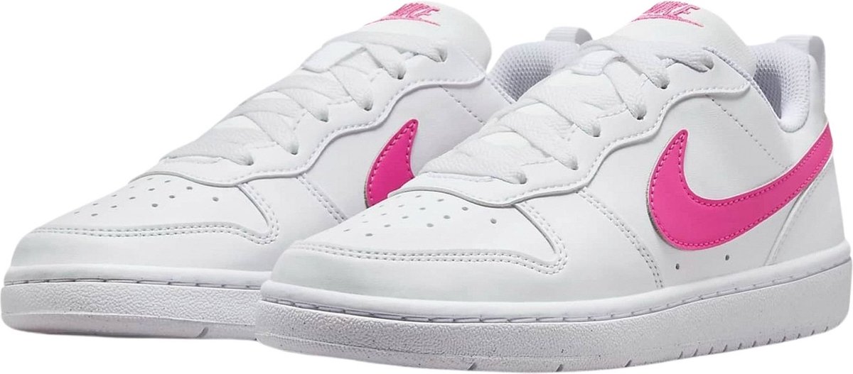 Nike Court Borough Low Recraft (GS) wit - roze