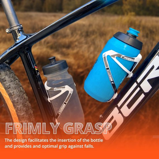 Ultra lichte en robuuste carbon fiets flessenhouder van koolstofvezel - 18 g bidonhouder voor fiets MTB en straat (wit) — afbeelding 5