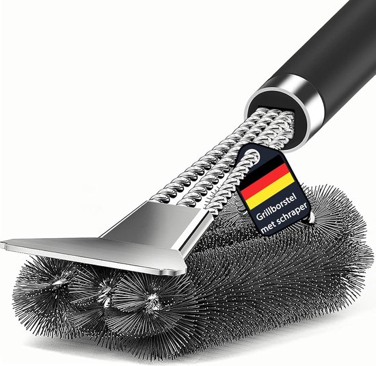 Pizzaovenborstel met schraper - Duurzaam en efficiënt - 1 stuk - Eikenhout