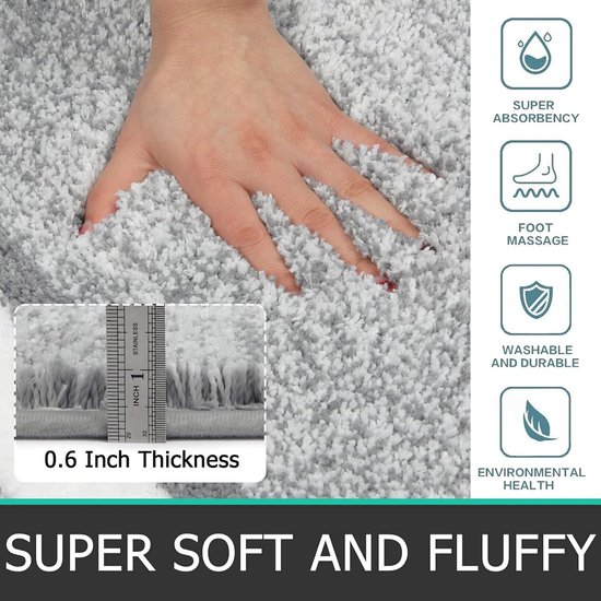 JQDZX Antislip badmat, douchematten antibacteriële rubberen met zuignap