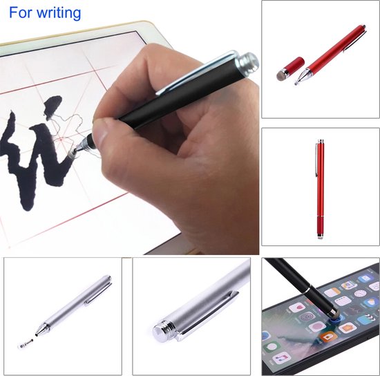 DrPhone - SX Pro V5 Premium Stylus Pen Precisie Disc Capacitief - Geschikt voor Tablet en Smartphone - Rood van DrPhone — afbeelding 4