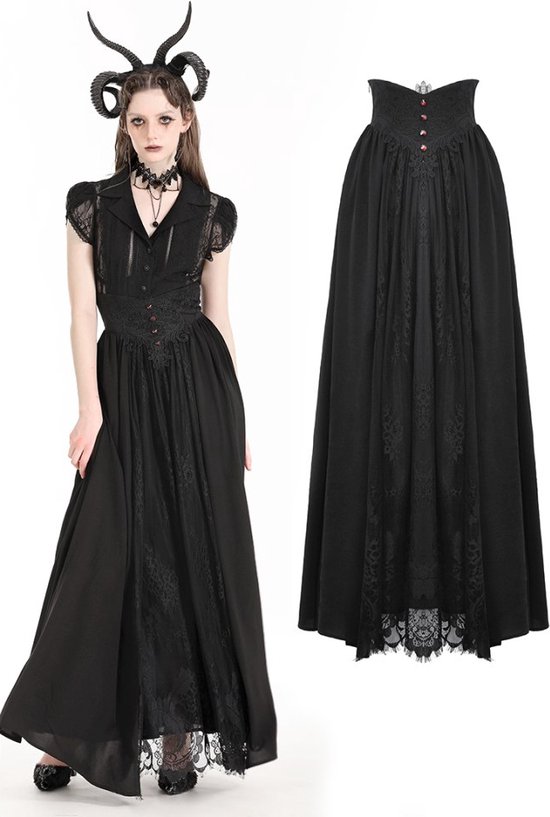 Ongelijke Gothic Zwarte Rok