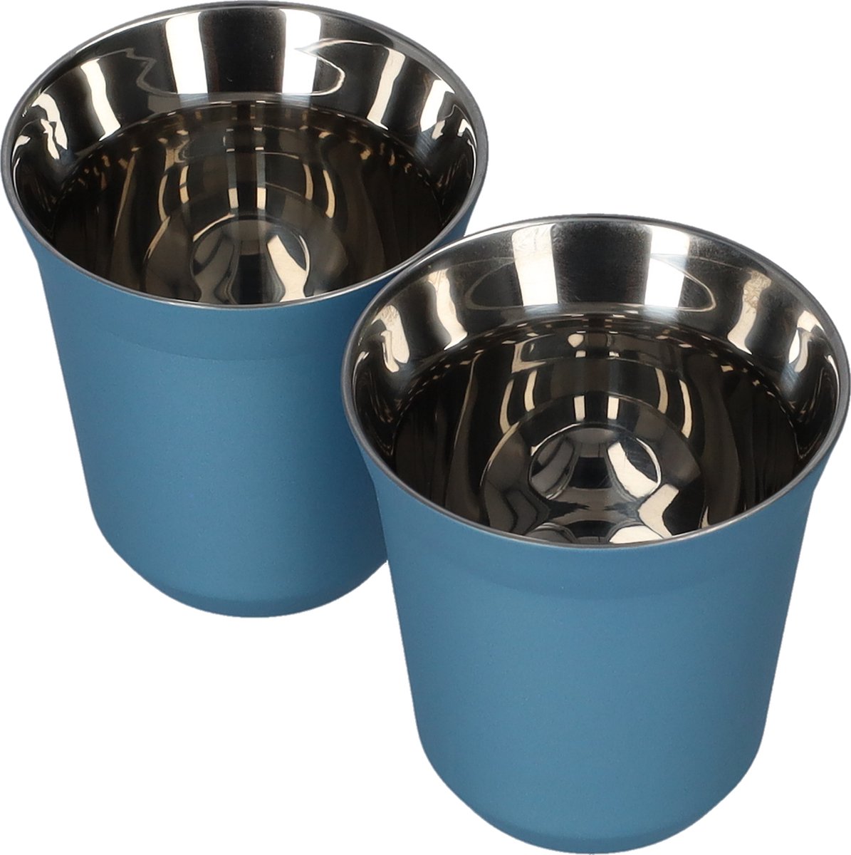 Koffiemokken - Volkswagen - Blauwe - Dubbelwandig - RVS