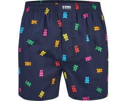 Happy Shorts X Heren Wijde Boxershort Met Binnenbroek Gummibeer Print - Maat XXL