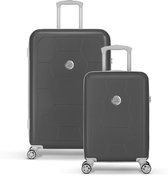 SUITSUIT Kofferset 2 delig - Reiskoffer groot - Handbagage koffer 55x35x20 - Kofferset - Veilig Cijferslot - Reiskoffer set - Reiskoffer met wielen - Caretta koffersets Cool Gray - Grijs