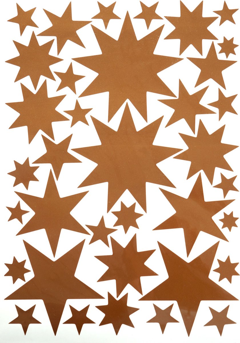 Sterrenstickers Koper muursticker | Voor Baby- & Kinderkamer | Geproduceerd in NL | Eigen Ontwerp | Hartendief Design | Muursticker | Sticker voor muur | Decoratiesticker | Herbruikbaar | Geprint op herplaatsbare stickerfolie