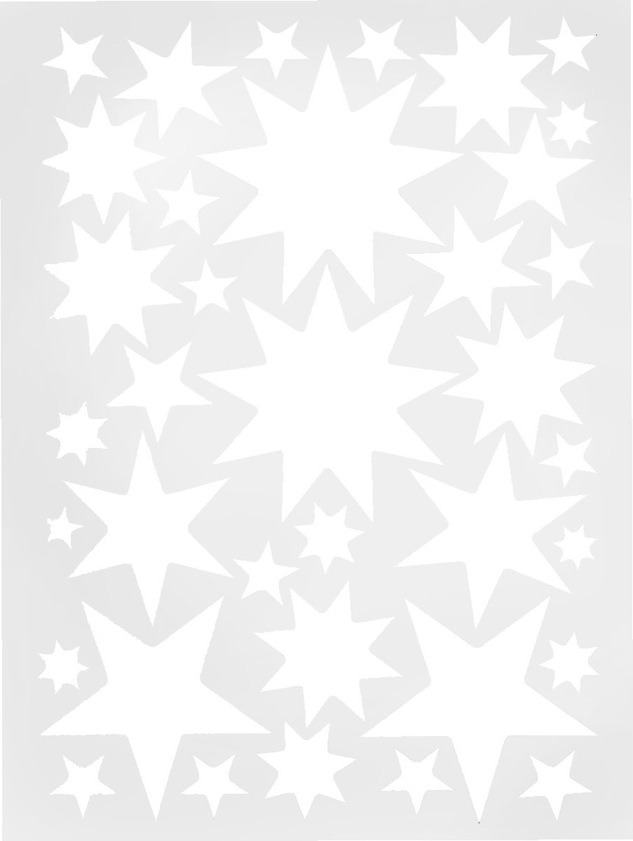 Sterrenstickers Wit muursticker | Voor Baby- & Kinderkamer | Geproduceerd in NL | Eigen Ontwerp | Hartendief Design | Muursticker | Sticker voor muur | Decoratiesticker | Herbruikbaar | Geprint op herplaatsbare stickerfolie