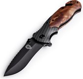 Lion Gear Survival zakmes outdoor – 1 hand open systeem en broekclip – 20.5 CM vouwmes – RVS - KN-01