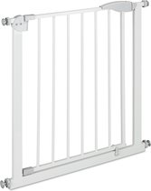 Bol.com Relaxdays traphekje zonder boren - staal - 76-82 cm - klemhekje - wit aanbieding