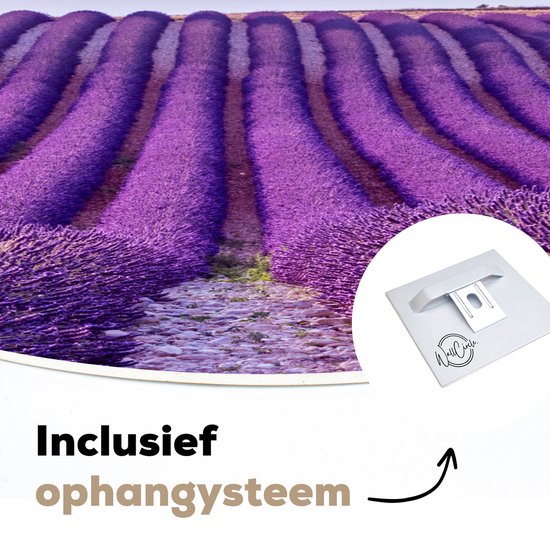 Cercle mural - Plastique - Cercle mural - Lavande - Arbres - Fleurs - Violet - Tableau rond - Décoration murale ronde - Cercle Décoration murale - 150x150 cm - Cercle mural intérieur - Chambre