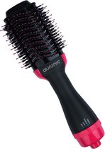 Auronic 3-in-1 Föhnborstel voor Extra Volume, Stijlen en Krullen - Airstyler - Krulborstel - Keramische Magic Brush - 1000W - Ø 45 mm - Zwart/Roze