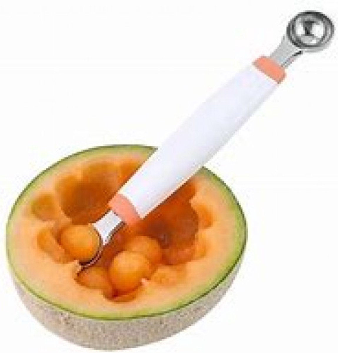 Tomado-Metaltex Meloenuitsteker Dekofood RVS Wit/Oranje/Zilver