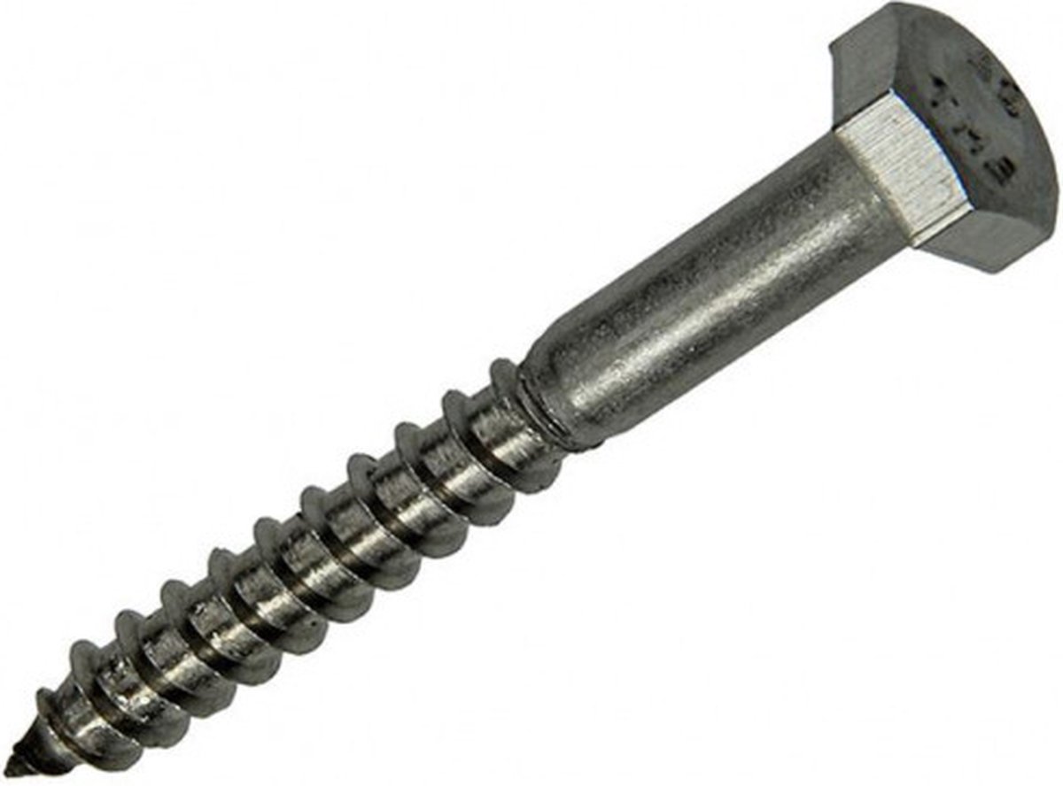 Mack HOUTDRAADBOUT ROESTVRIJSTAAL 4 ST 6 X 50 MM