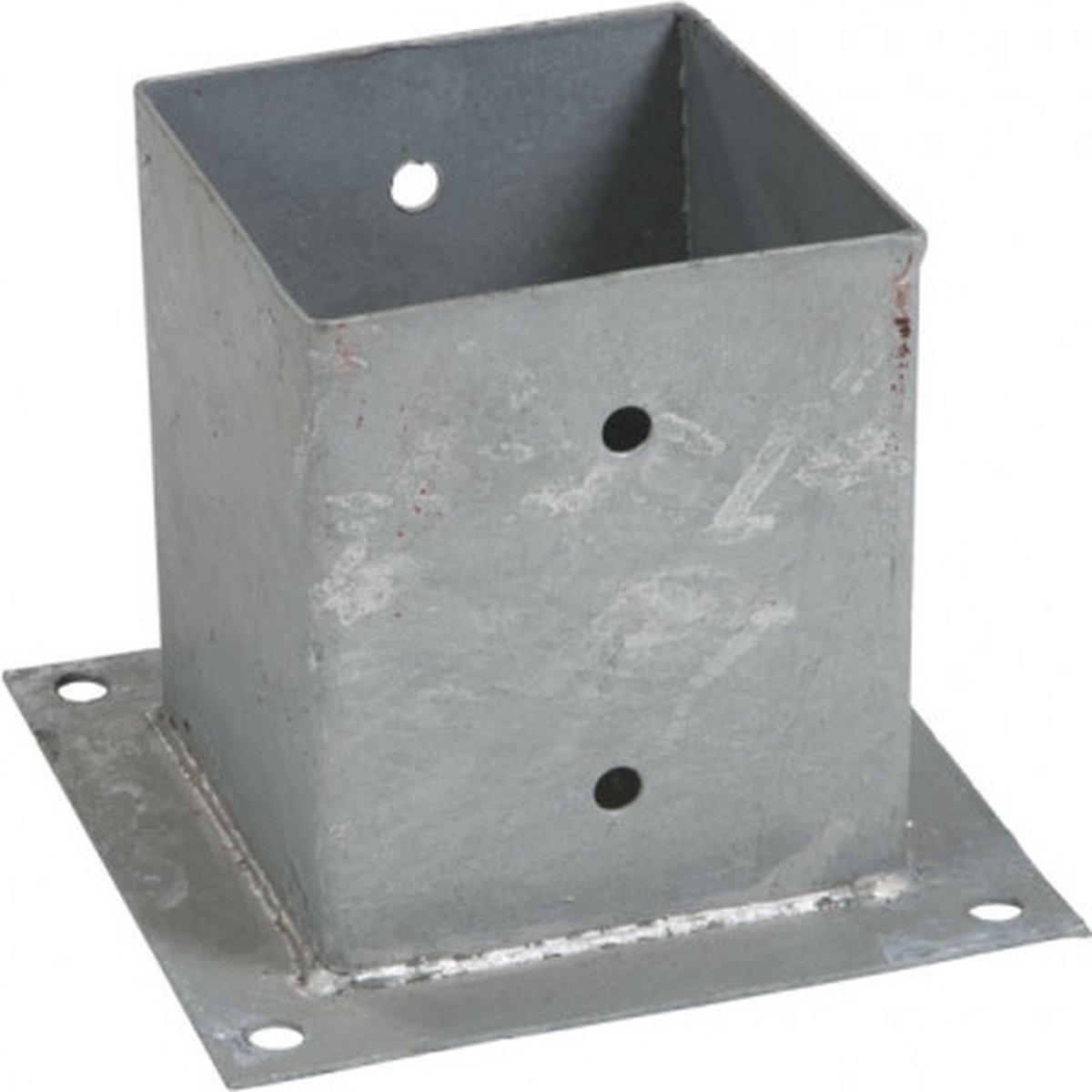 Galico Paalhouder 12X12 warm verzinkt plat voet