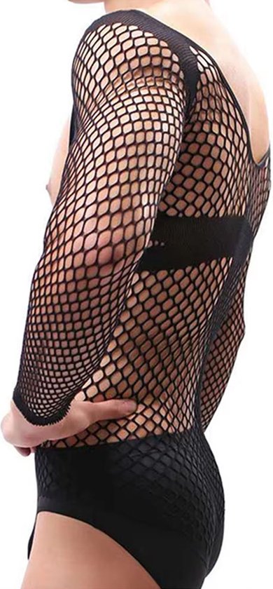 Body Vishnet sexy pour hommes - Lingerie à manches longues pour hommes - Taille unique