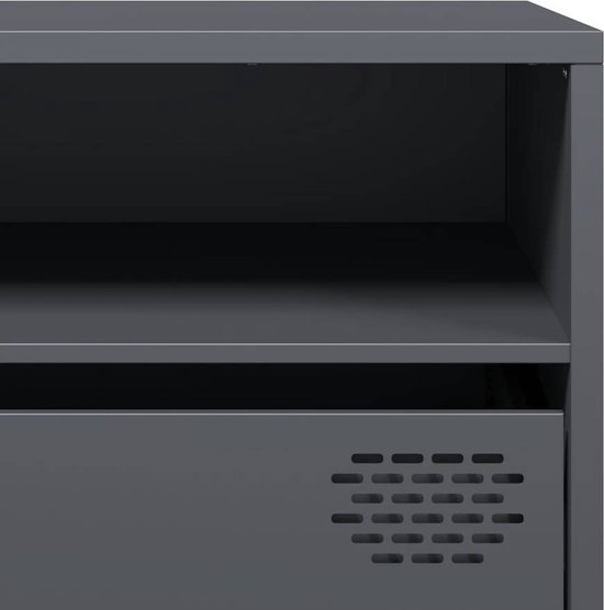 vidaXL - Meuble TV - 202x39x43,5 - cm - laminé à froid - acier - anthracite