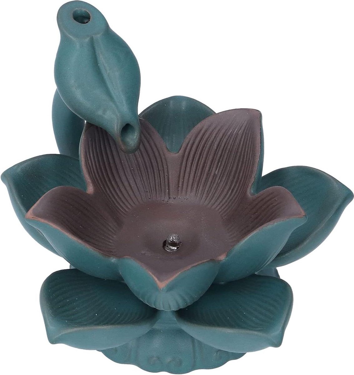 Lotus Backflow Burner 7-kleuren LED-licht - Handgemaakt Wierookbrander voor Thuis en op Kantoor - Aromatherapie Meditatie Ontspanning wierookbrander met zeef