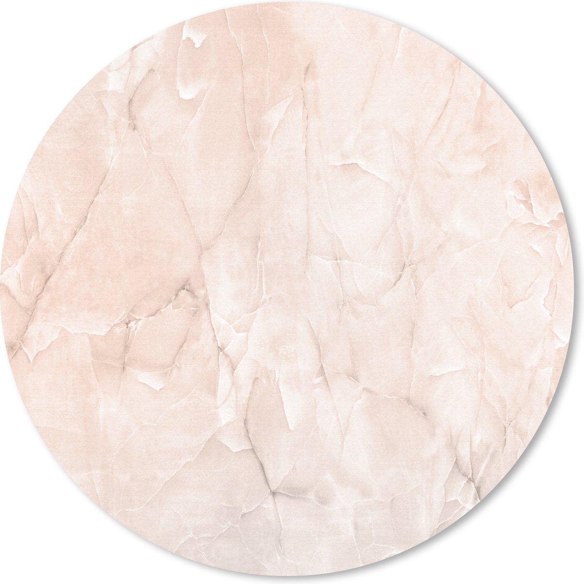 Muismat rond 40x40 cm - Mousepad Marmer - Luxe - Rosegold - Ronde muismatten