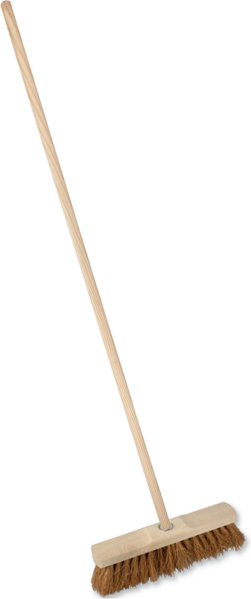 Buemag Straatbezem Cocos voor buiten - Kop 29 cm - bruin - Houten steel 130 cm - schroefdraad van Buemag — afbeelding 4