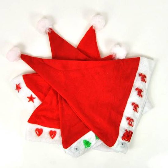 Decopatent - 12 PIECES MIX Bonnets de Noël avec Siècle des Lumières - Chapeau de Noël avec Lumières - Chapeau de Noël avec éclairage LED- Bonnet de Noël avec Lumière - Chapeau de Noël Adultes avec Lumières - COMPREND Piles