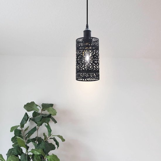 S-Cevada Vintage Beautiful Glass Pendant Lamp Brass E27