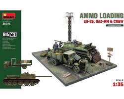 MiniArt Modelbouwpakket Diorama - 36071 Diorama Ammo Loading - SU-85 - GAZ-MM - Crew Figuren Plastic - 1:35 - Modelbouw