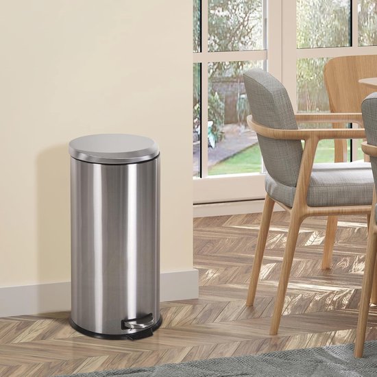 Poubelle Cuisine à Pédale Velaze 12L – Acier Inox Soft-Close, Tri Sélectif, Anti-Empreintes – Idéale Recyclage