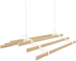 Kledingrek Plafond Katrol - Ivoor– 0.9m 6-lat plafond wasrek