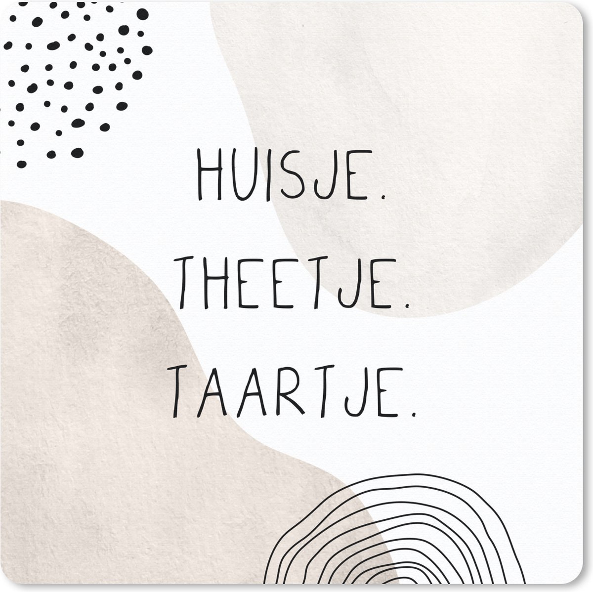 Muismat 30x30 cm - Mousepad Pastel - Eten en drinken - Quote - Muismatten