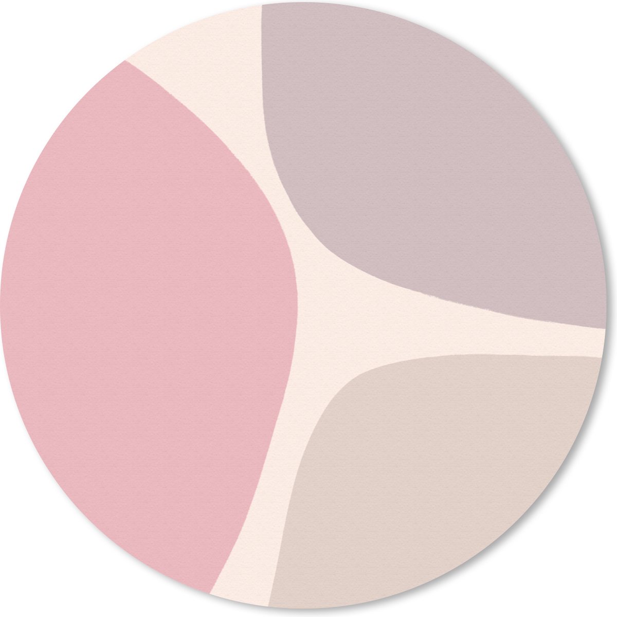 Muismat rond 50x50 cm - Mousepad Design - Pastel - Minimalisme - Ronde muismatten