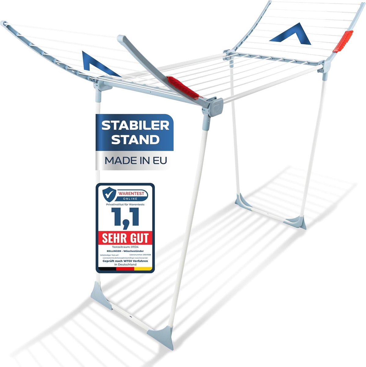 Goedkoopste Wasrek Droogrek 18 m drooglengte - premium opvouwbaar XXL staand antislip voor balkon kledingrek