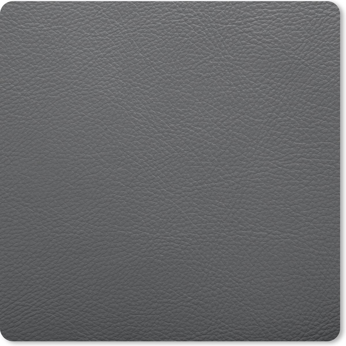 Muismat 30x30 cm - Mousepad Leer - Structuur - Lederlook - Grijs - Muismatten