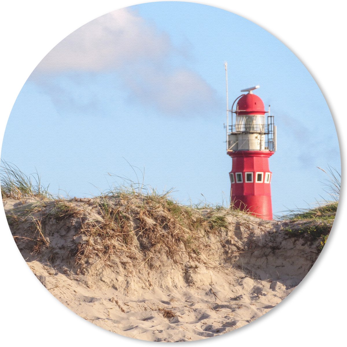 Muismat rond 50x50 cm - Mousepad Strand - Vuurtoren - Duin - Ronde muismatten