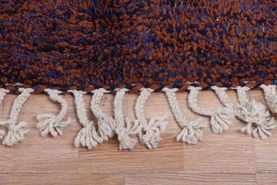 Tapis berbère original '' Beni Ourain '' - 270 x 160 cm - Tapis noué à la main - Pointillé coloré