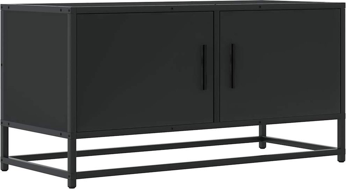 VidaXL Tv-meubel 80x34,5x40cm Bewerkt Hout Metaal Ge   Eikenkleurig 770059015
