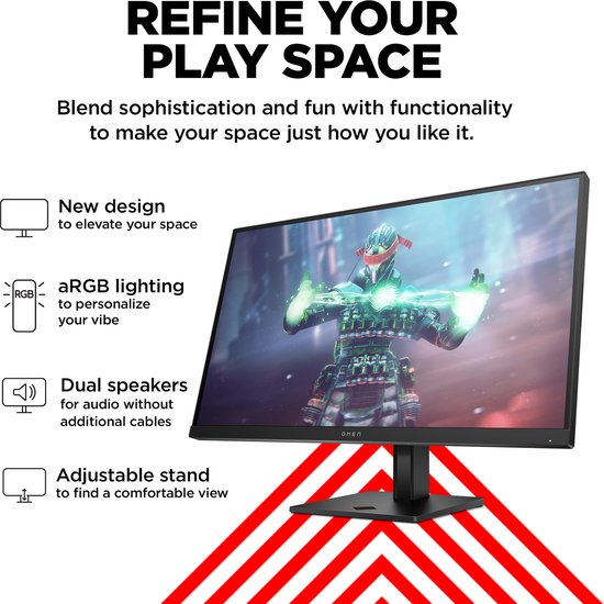 HP OMEN 27K - 4K IPS 144Hz Gaming Monitor - 27 inch UHD | bol