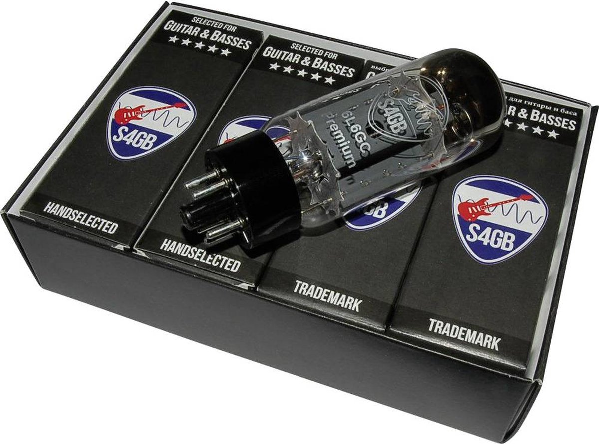 BTB Vertrieb 6L6GC S4GB Premium Elektronenbuis Matched Kwartet Geselecteerd voor Gitaren Eindpentode Aantal polen: 8 Fi