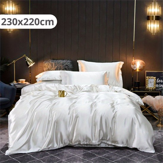 Bovista Beddengoed - Housse de couette - Dekbed - Doux - 230 x 220 - Y compris 2x Kussensloop - Wit