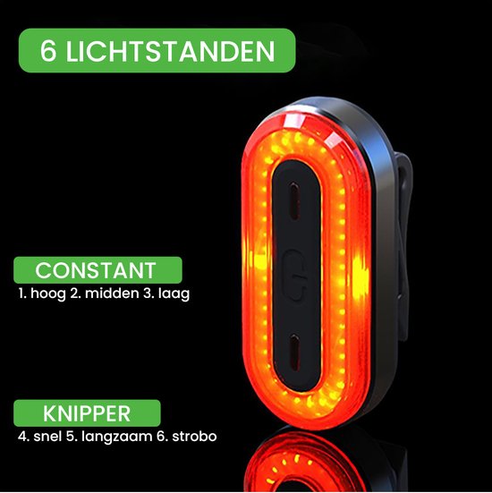 Lightyourbike ® CLIP PRO - Achterlicht Fiets - Fietsverlichting LED & Oplaadbaar - Fietslampje - 50 Lumen — afbeelding 3