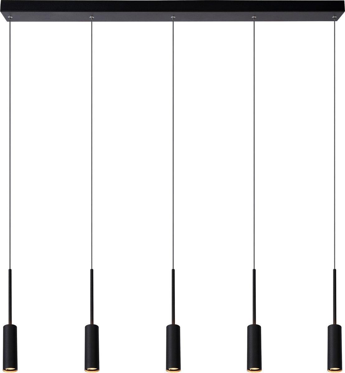 Lucide hanglamp LED Tubule zwart 5x7W