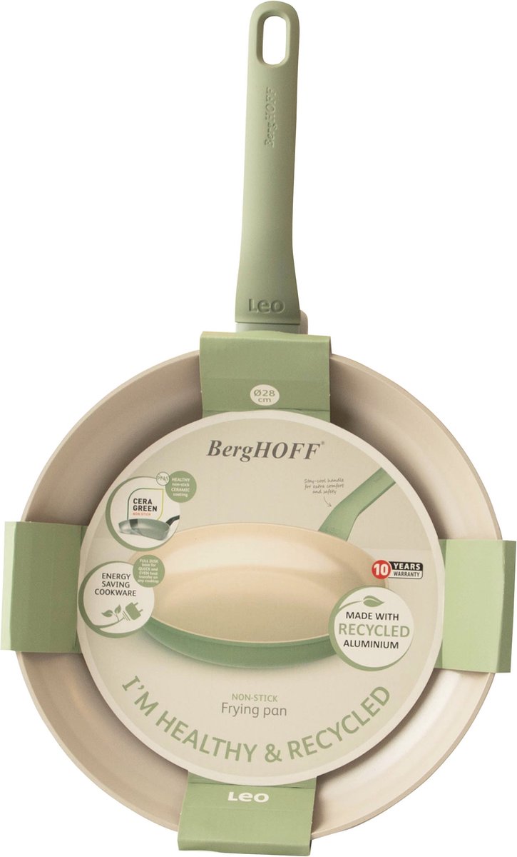 LEO Braadpan antikleef Balance Sage - Ø 28cm - Sage - PFAS-vrij