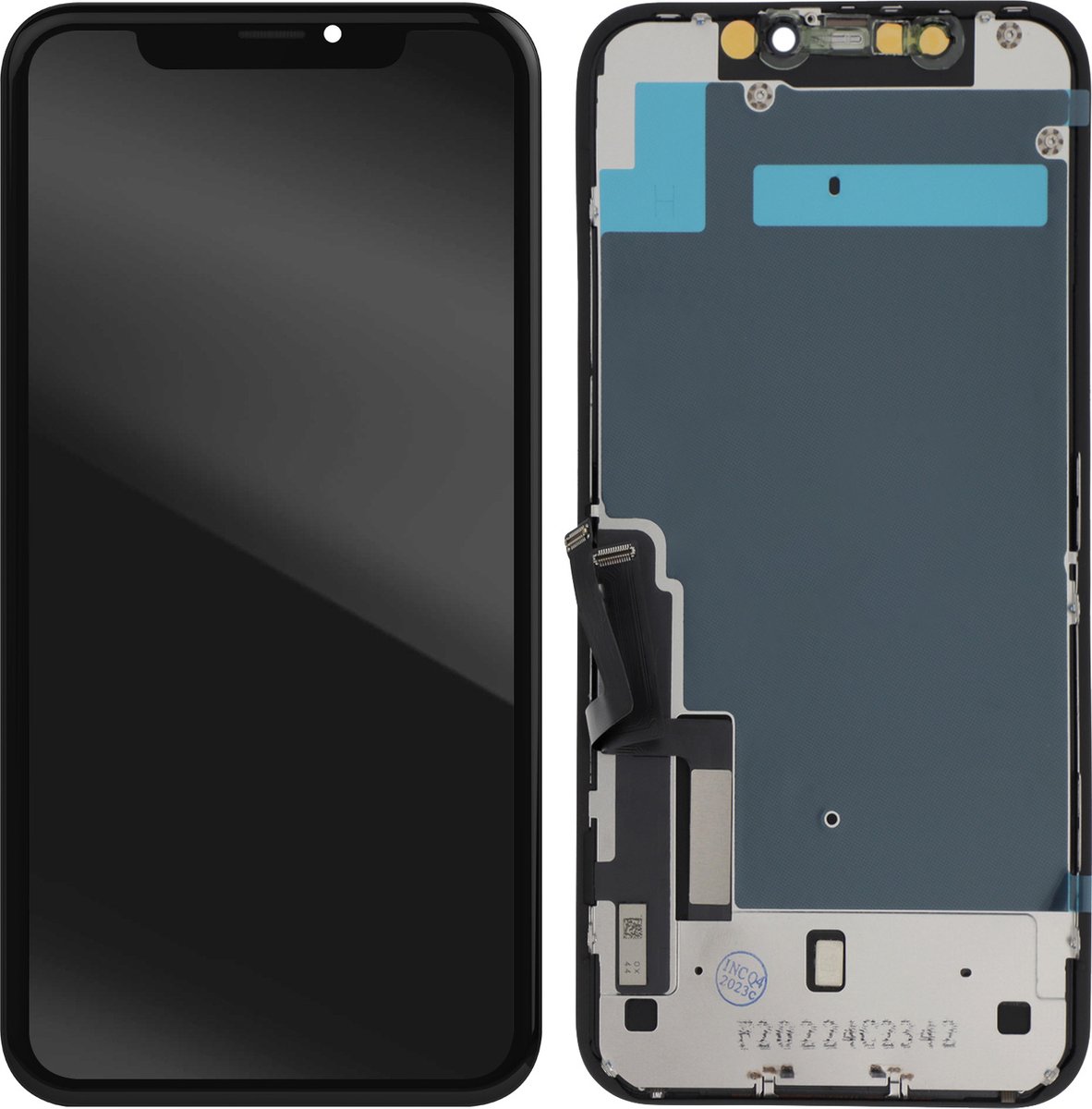 Avizar Alcalian LCD-scherm Geschikt voor Apple iPhone 11 en aanraakglas, Zwart
