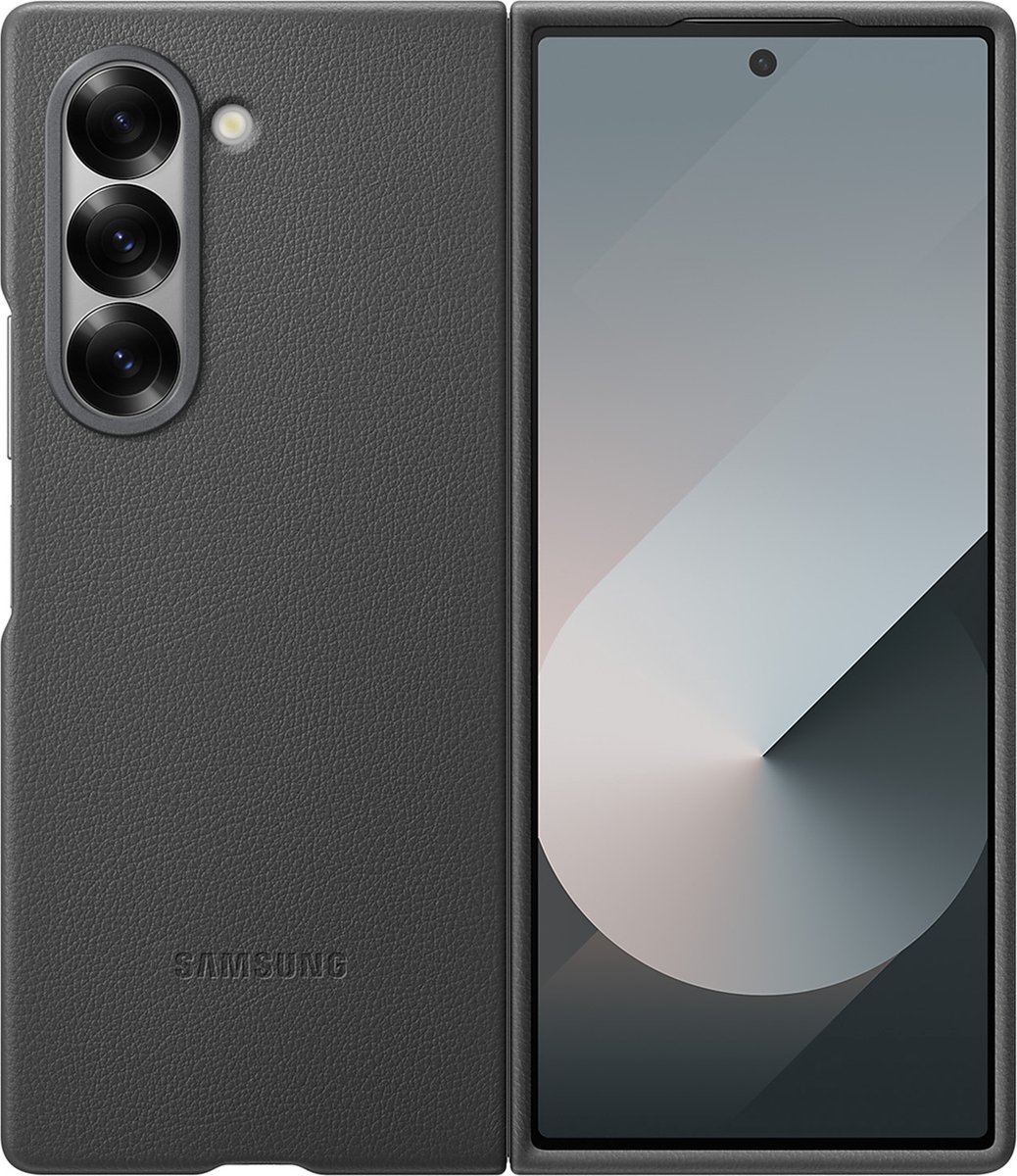 Samsung Galaxy Z Fold6 Vegan Leren Hoesje - Kindsuit case - Grijs