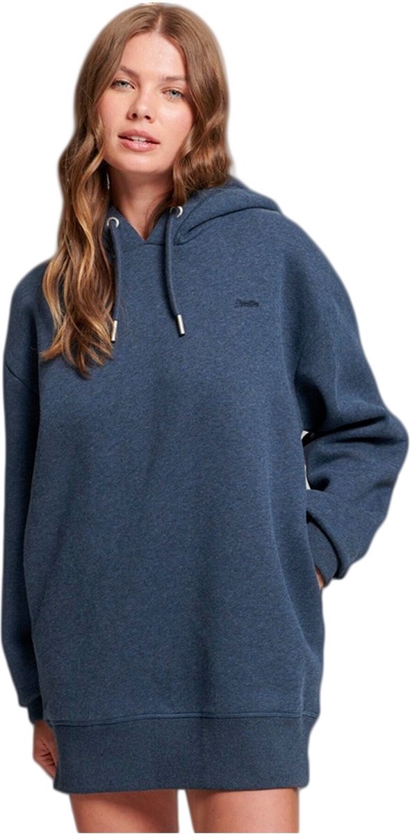 Superdry Vintage Logo Emb Sweat Lang Mouw Jurk XS-S Vrouw Blauw