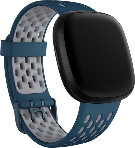 Fitbit Versa 3 Sense Sport Band Sapphire Fog Grey small bol