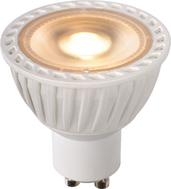 Ampoule LED GU10 blanche avec lumière chaude (2200K-3000K).