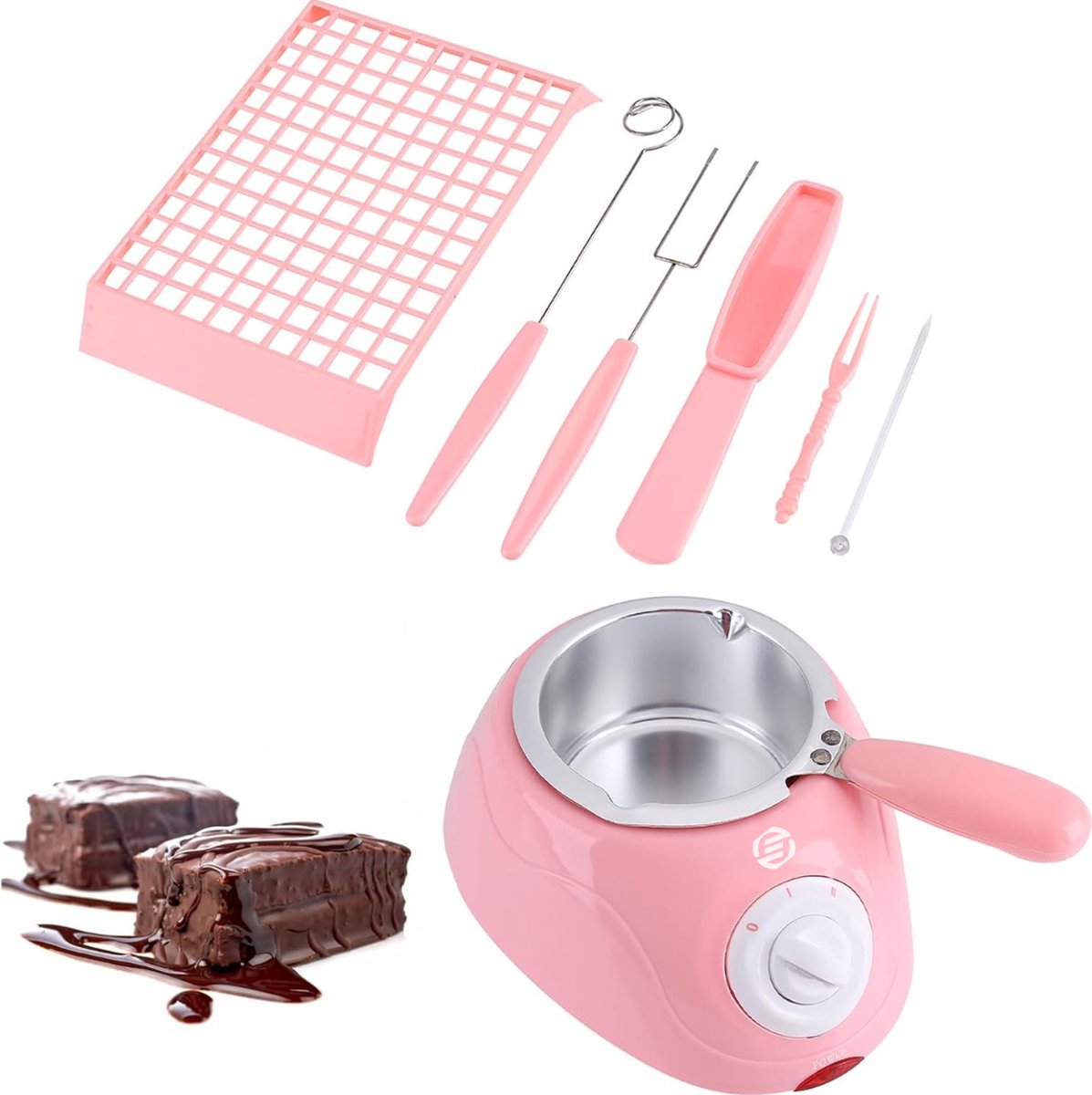 Bol.com Equivera Chocoladefontein - Chocolade Fondue - Chocolade Smelter - Chocolade Verwarmer - Smeltchocolade - Premium Quality aanbieding