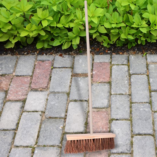 Straatbezem/buitenbezem - Theo - hout/piassava - 141 cm steel - 40 cm bezemkop - werkplaats bezem van Gardi Rex — afbeelding 5